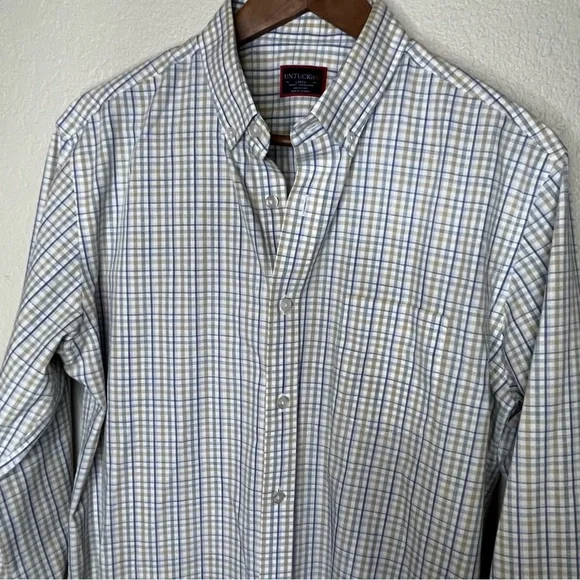UNTUCKit Slim Fit Wrinkle Free Verdanel Checkered Button Down Shirt Men's Large - Picture 3 of 15